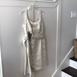 Cream and gold party/cocktail dress